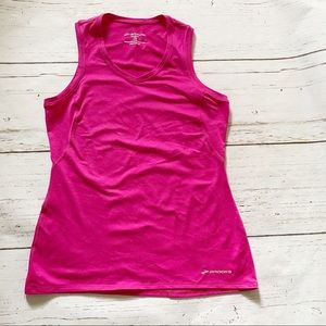 Brooks pink athletic running sleeveless tank